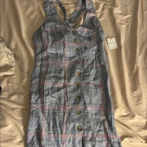 Forever 21 Blue and Red Plaid Dress